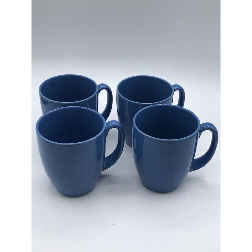 Corelle Coordinates Stoneware 12 oz SKY‎ BLUE Coffee Cups Mugs SET OF 2